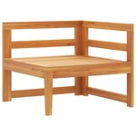vidaXL Canapé d'angle avec coussins gris foncé Bois d'acacia solide