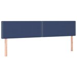 vidaXL Sommier à lattes de lit avec matelas Bleu 180x200 cm Tissu
