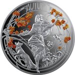 Pièce de monnaie en Argent 2 Dollars g 31.1 (1 oz) Millésime 2025 Four Seasons AUTUMN