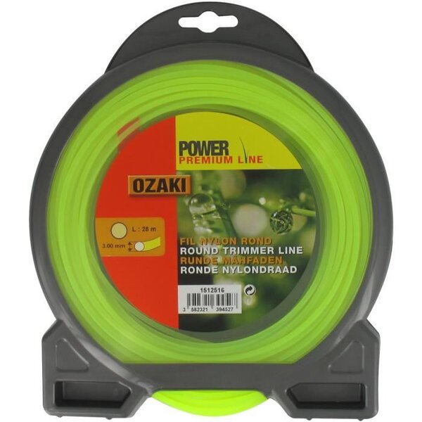 JARDIN PRATIQUE Fil nylon rond premium line OZAKI pour débroussailleuse - Ø 3 mm - L 28 m