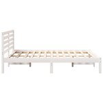 vidaXL Cadre de lit Blanc 140 x 190 cm Bois massif en pin