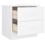 vidaXL Table de chevet ALTA blanc 41x35x41 cm bois de pin massif
