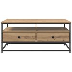 vidaXL Table basse Chêne artisanal 100 x 51 x 45 cm Bois d'ingénierie