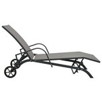 vidaXL Chaise longue Acier et textilène