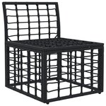 vidaXL Unité de canapé sans accoudoir modulable pour extérieur Noir