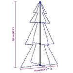 vidaXL Arbre de Noël cône 160 LED d'intérieur/d'extérieur 78x120 cm
