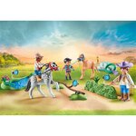 PLAYMOBIL 71495 - Cavaliers avec poneys et saut d'obstacles