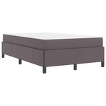 vidaXL Cadre de lit avec matelas Gris 120 x 200 cm tissu