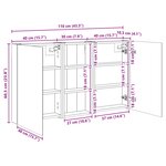 vidaXL Ensemble de Meubles de Salle de Bain 3 Pièces 110 x 10 5 x 60 5 cm