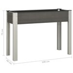 vidaXL Lit surélevé de jardin 100x40x75 cm WPC Gris