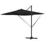 vidaXL Parasol Noir 286 x 285 x 270 cm Aluminium