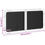 vidaXL Tête de lit avec tête de lit Noir 120 x 55 x 3 cm Rotin