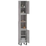 vidaXL Armoire de bain sonoma gris 30x30x190 cm bois d'ingénierie