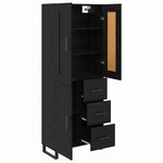 vidaXL Haut Armoire Chêne noir 69 5 x 34 x 180 cm Bois d'ingénierie