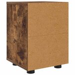 vidaXL Tables de chevet avec tiroir 2 Pièces Chêne fumé 30 5 x 30 x 43 cm