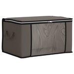 vidaXL Boîte de rangement avec fenêtre latérale transparente Gris