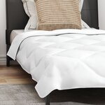vidaXL Duvet d'été avec oreiller 2 Pièces Blanc 135 x 200 cm Microfibre