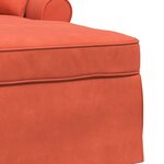 vidaXL Chaise lounge avec jupe Rouge orange 91 x 157 x 91 cm