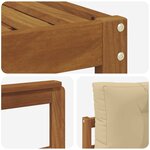vidaXL Ensemble de canapés d'extérieur 9 Pièces Naturel et Beige