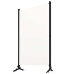 vidaXL Cloison de séparation 3 panneaux Blanc 260x180 cm Tissu