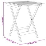 vidaXL Ensemble à manger de jardin pliable 3 Pièces Bois d'acacia solide