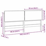 vidaXL Tête de lit capitonnée Gris Naturel et Clair 180 cm Pin massif