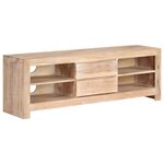 vidaXL Meuble TV Bois d'acacia massif 120 x 30 x 40 cm Marron clair