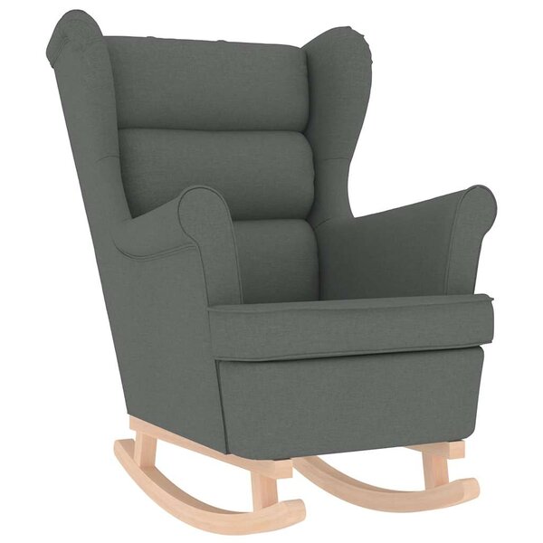 vidaXL Chaise à bascule gris foncé 74x90x102 cm tissu