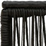 vidaXL Table de Jardin Noir 55 x 55 x 37 cm Rattan PE et Verre