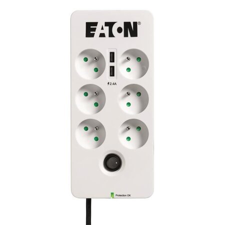 EATON Multiprises parafoudre USB Protection Box (PB6UF) - Prises françaises