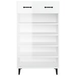 vidaXL Armoire à chaussures Blanc brillant 60x35x105cm Bois ingénierie