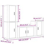 vidaXL Ensemble de meubles TV 4 Pièces Chêne sonoma Bois d'ingénierie