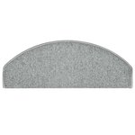 vidaXL Tapis d'escalier 30 pièces 65 x 24 x 4 cm Gris clair Demi-rond Grand