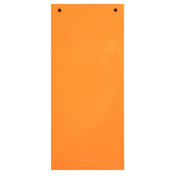 Paquet 100 Fiches Intercalaires Horizontales Unies Perforées - 105x240mm - Orange - Exacompta