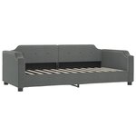 vidaXL Lit de jour avec gigogne et matelas gris foncé 90x190 cm tissu