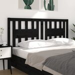 vidaXL Tête de lit Noir 166x4x100 cm Bois massif de pin