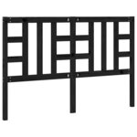 vidaXL Tête de lit Noir 146x4x100 cm Bois massif de pin