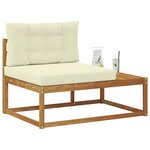 vidaXL Canapé d'extérieur extrémité Naturel 115 x 83 x 73 cm