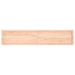 vidaXL Dessus de table bois massif non traité bordure assortie
