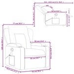 vidaXL Fauteuil inclinable de massage crème tissu