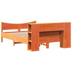 vidaXL Cadre de lit sans matelas cire marron 120x200cm bois pin massif