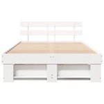 vidaXL Cadre de lit Blanc 135 x 190 cm Bois massif en pin