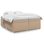 vidaXL Sommier à lattes de lit avec matelas Cappuccino 200x200 cm