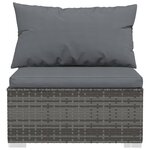 Salon de jardin meuble d'extérieur ensemble de mobilier 8 pièces avec coussins résine tressée gris 02_0017690