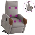 vidaXL Fauteuil inclinable de massage Taupe Tissu