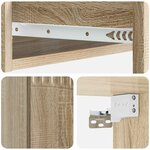 vidaXL Table d'appoint murale 59 x 34 5 x 17 cm Bois d'ingénierie