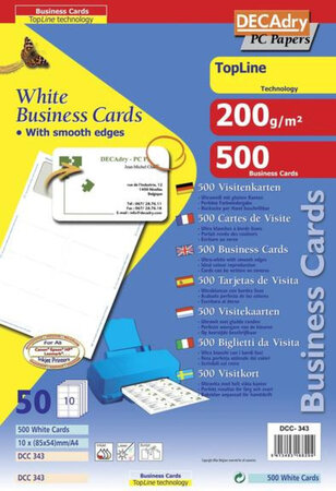 Pack 50X10 Cartes Visite Blanc 200G