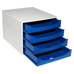 Module De Classement Ecobox Office 4 Tiroirs - Bleu Nuit - Exacompta