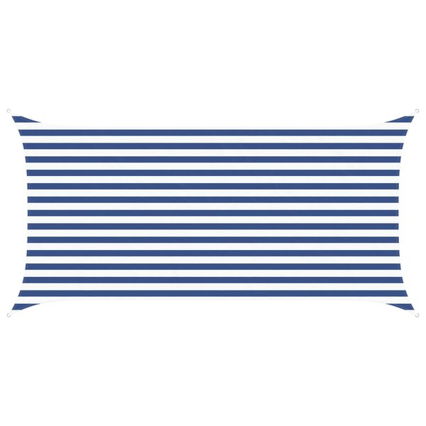 vidaXL Voile d'ombre Bleu et Blanc 4 x 2 m 100   polyester Oxford