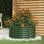 vidaXL Jardinière de jardin Acier enduit de poudre 80x80x36 cm Vert